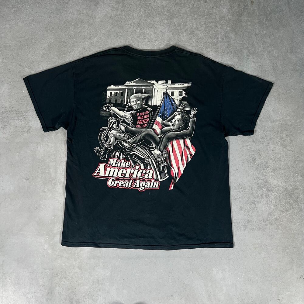 Make America Great Again Donald Trump Hilary Clinton T-shirt Size XLarge